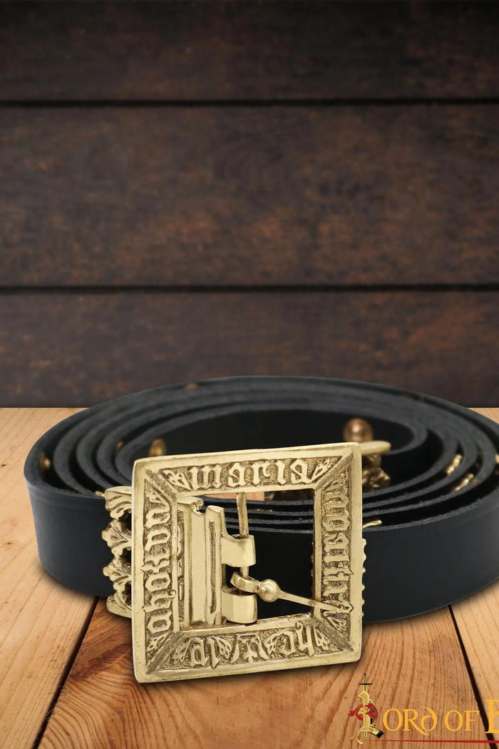 Medieval belt Eric of Pomerania, black, 130 cm