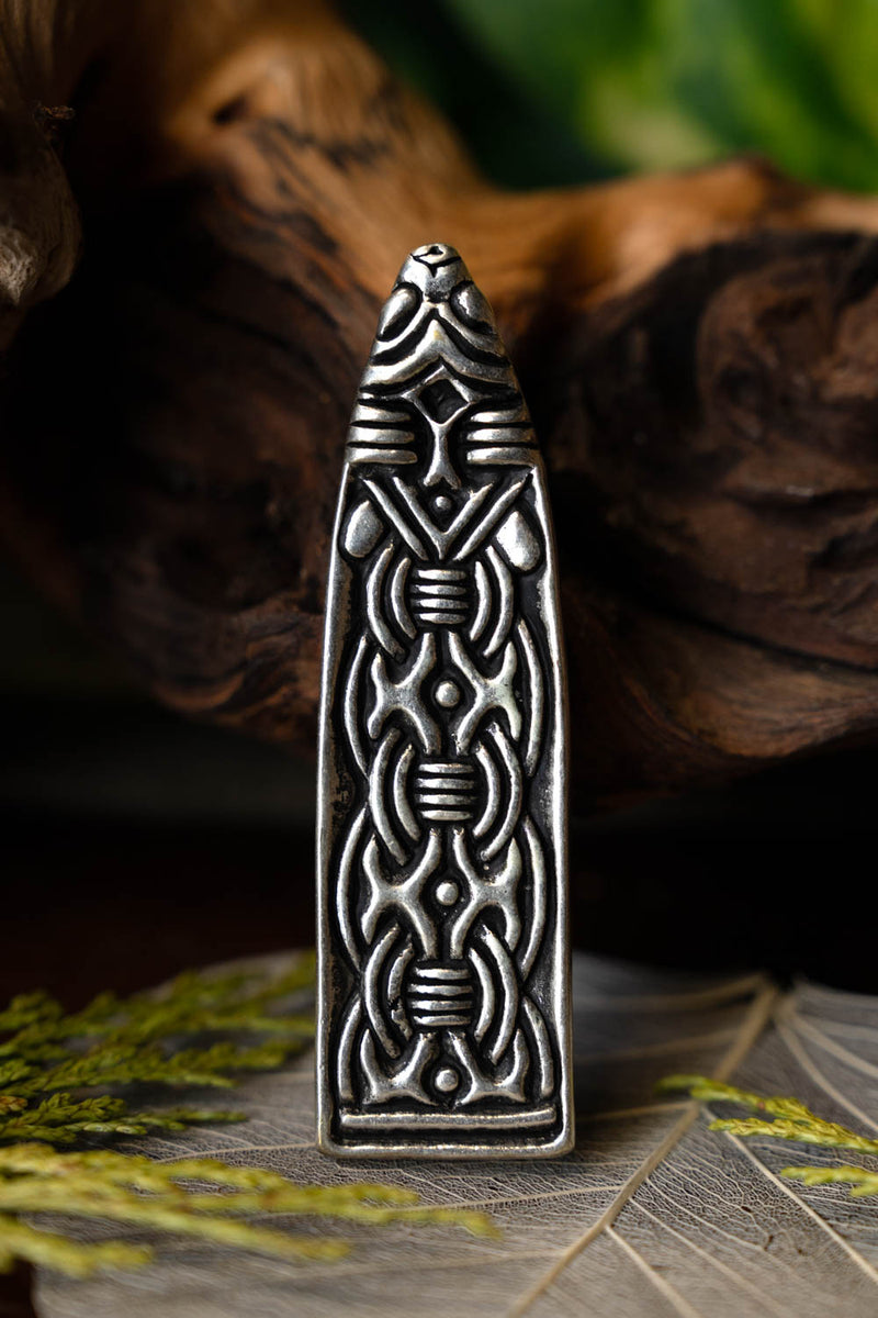 Bout de ceinture viking Borre, argenté