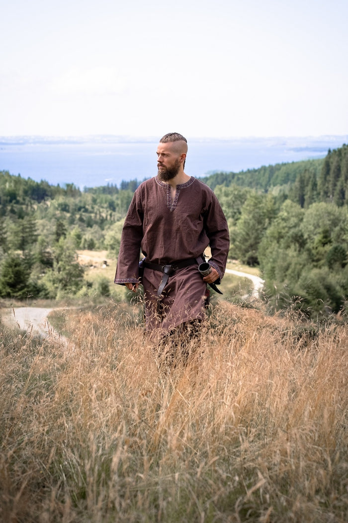 Germanic Thorsberg tunic Wulfhard, dark brown
