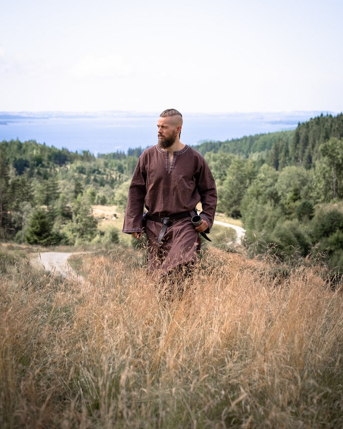 Germanic Thorsberg tunic Wulfhard, dark brown