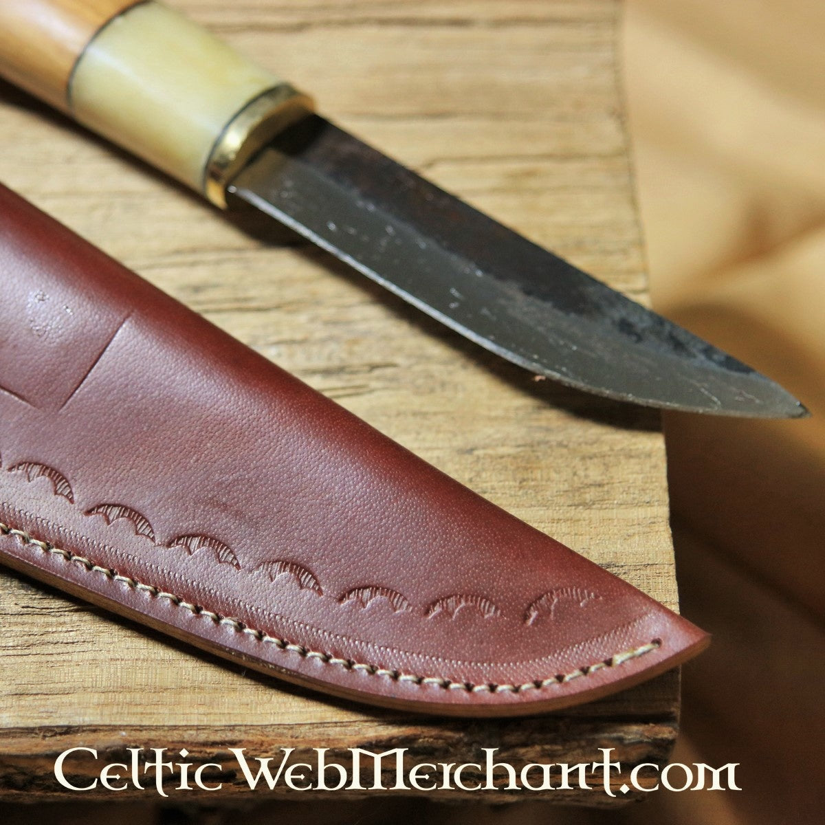 Hand-forged Viking knife Reykjavik, semi-sharp