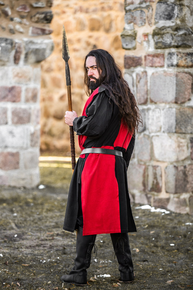 Surcoat, checked, black-red