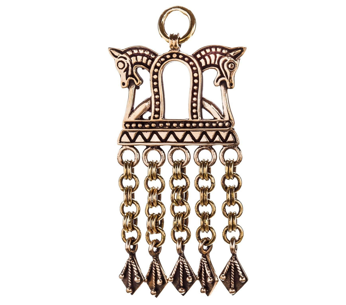 Viking horse pendant Starya Ladoga, bronze
