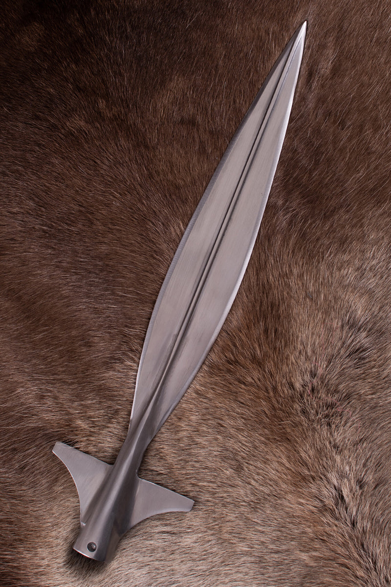 Punta de lanza alada en forma de hoja, aprox. 43,5 cm, semi-afilada