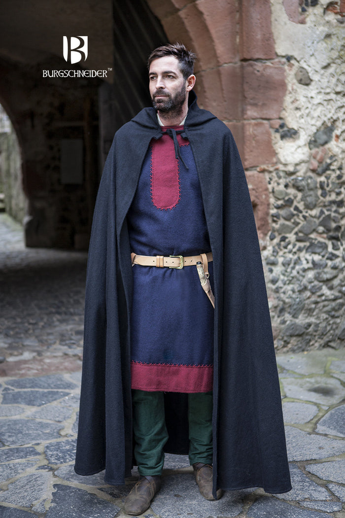 Cloak Hibernus, black, wool mix