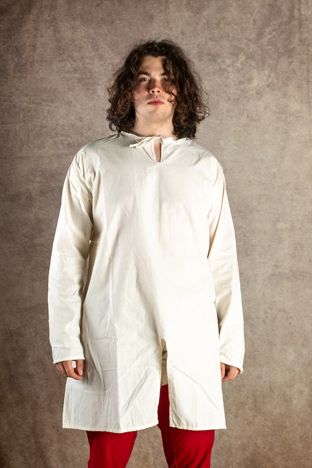 Medieval tunic Tungsten cotton cream