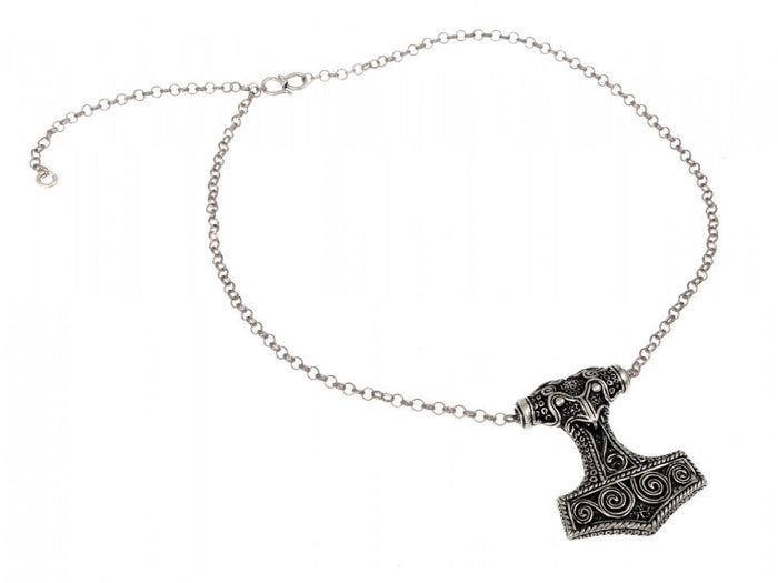 Viking necklace, silvered bronze