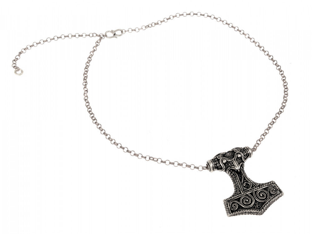 Viking necklace, silvered bronze