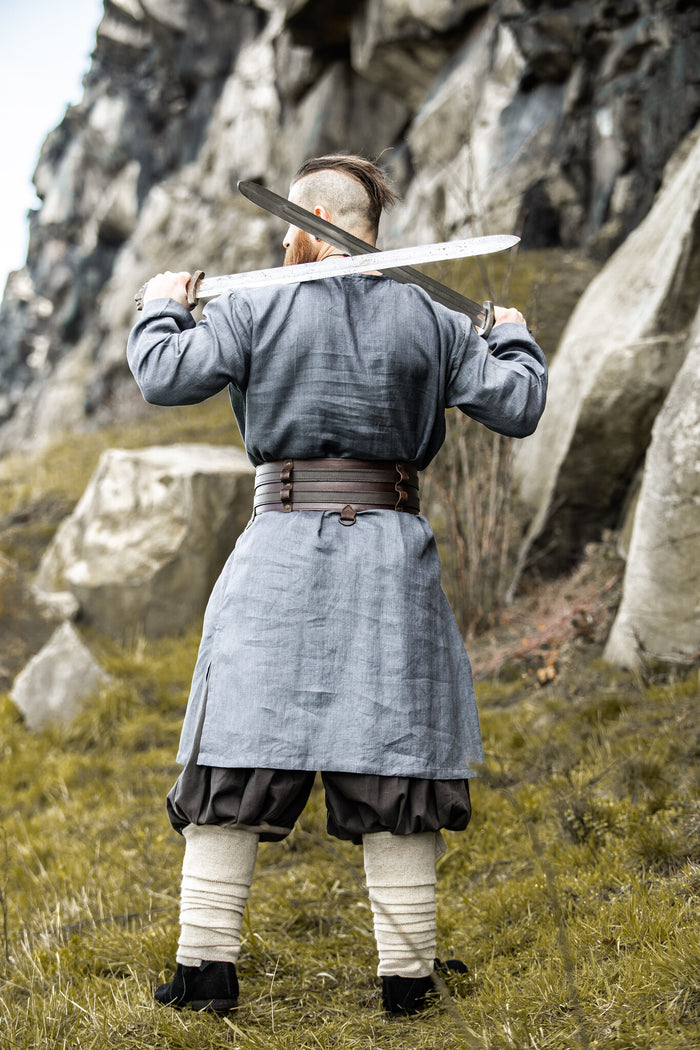 Thorsberg tunic Germanic, linen, blue-gray