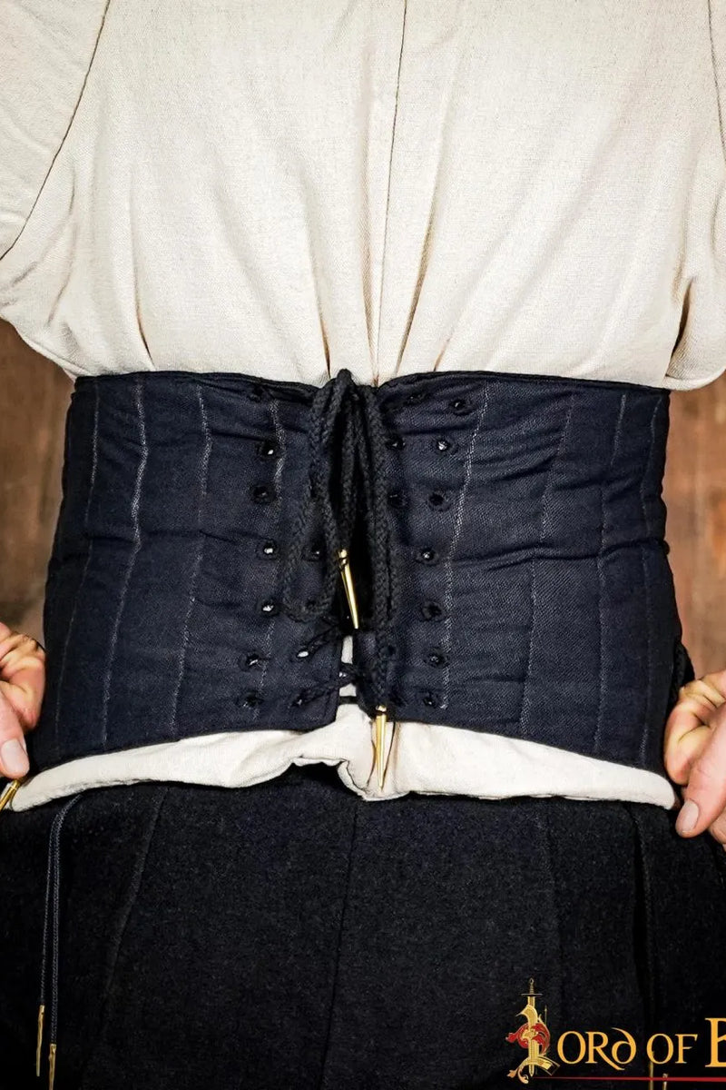 Middelalderlig panserbælte, sort