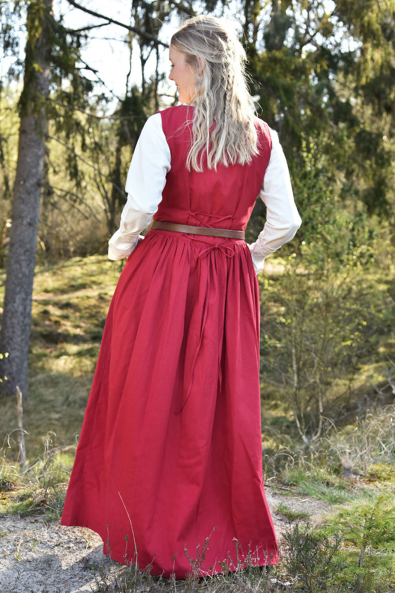 Kirtle medievale Lene, rosso