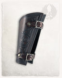 Artemis leather bracer S, forearm guard, brown