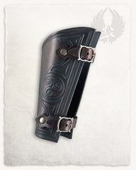 Artemis leather bracer S, forearm guard, brown