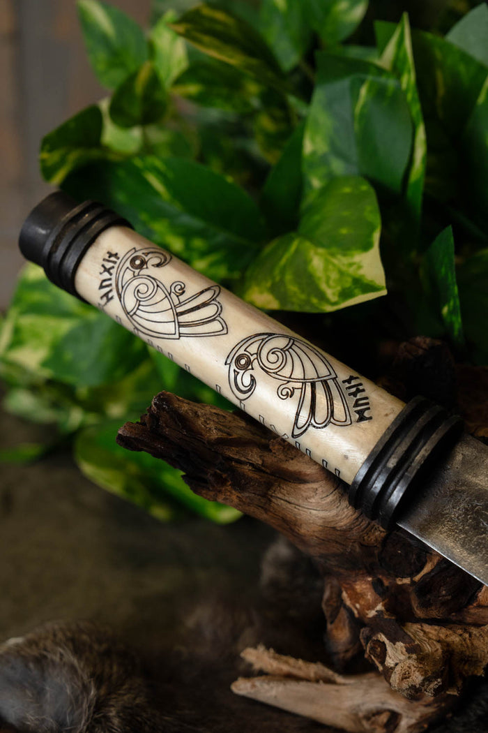 Viking scramaseax Hugin and Munin, semi-sharp
