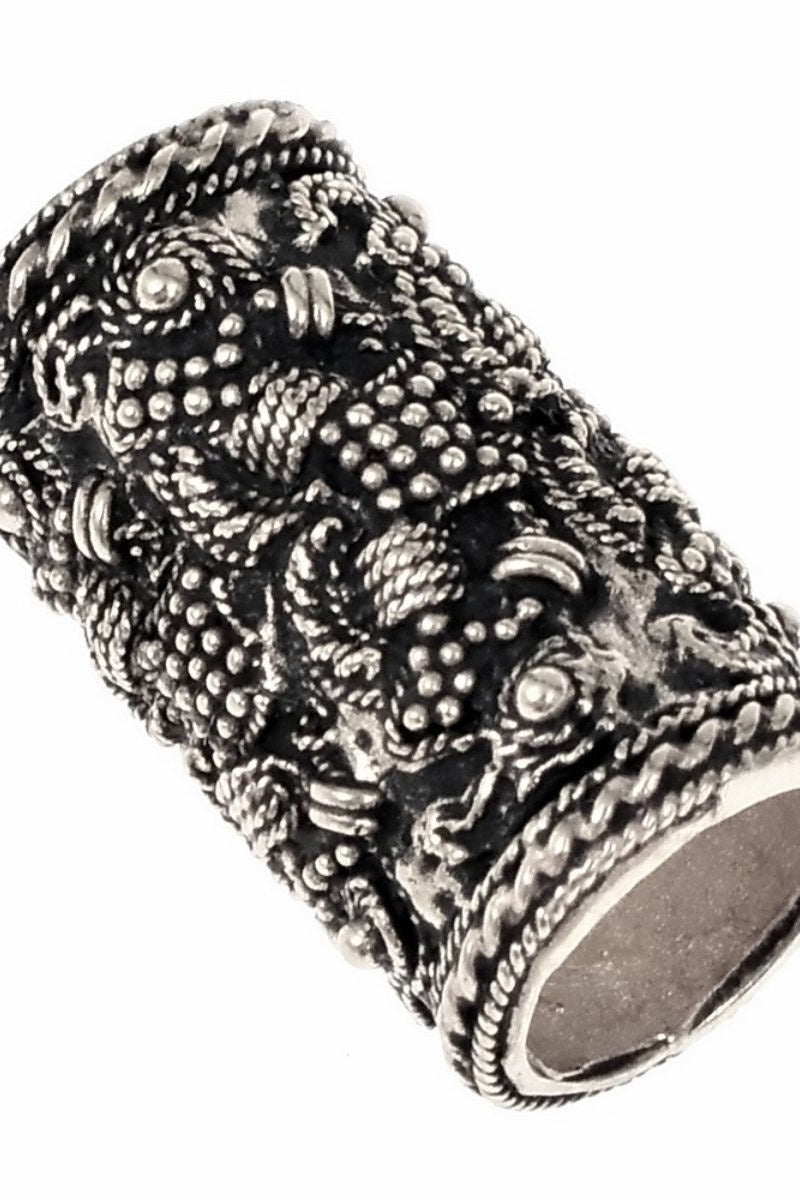 Vikingeskægperle Rygge, forsølvet bronze