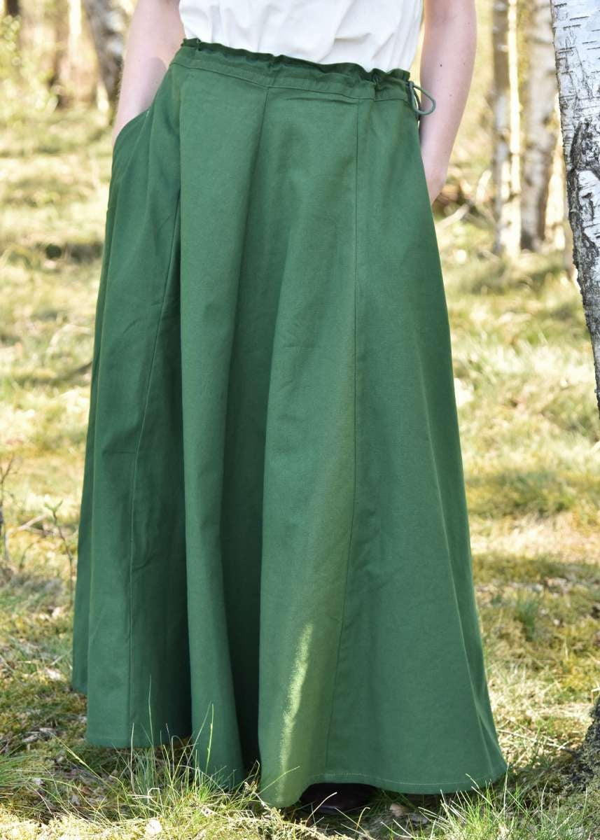 Medieval skirt Melisende, green