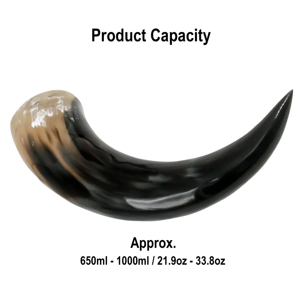 Natural drinking horn 650-1000 ml