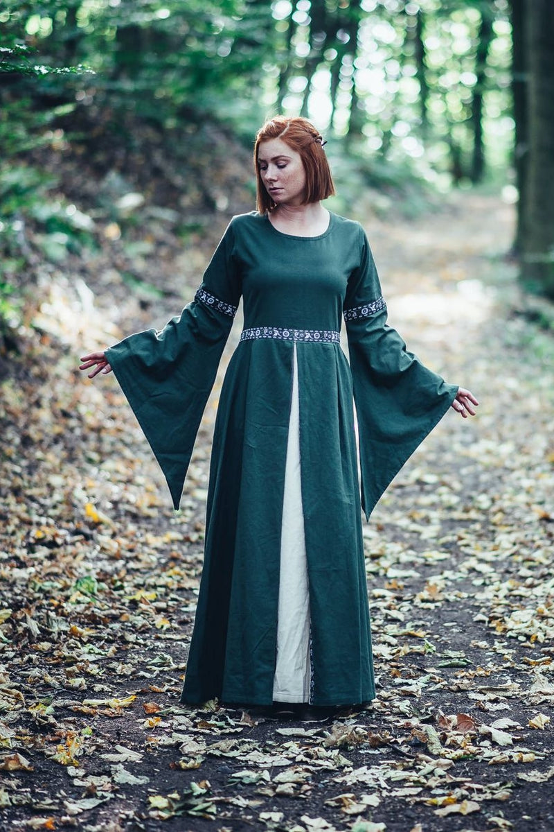 Dress Ivy green-white