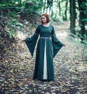 Dress Ivy green-white