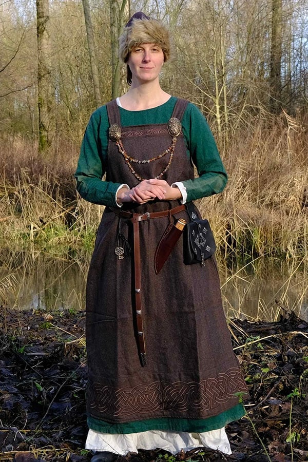 Hängerock Alva, fiskbensmönster, grön