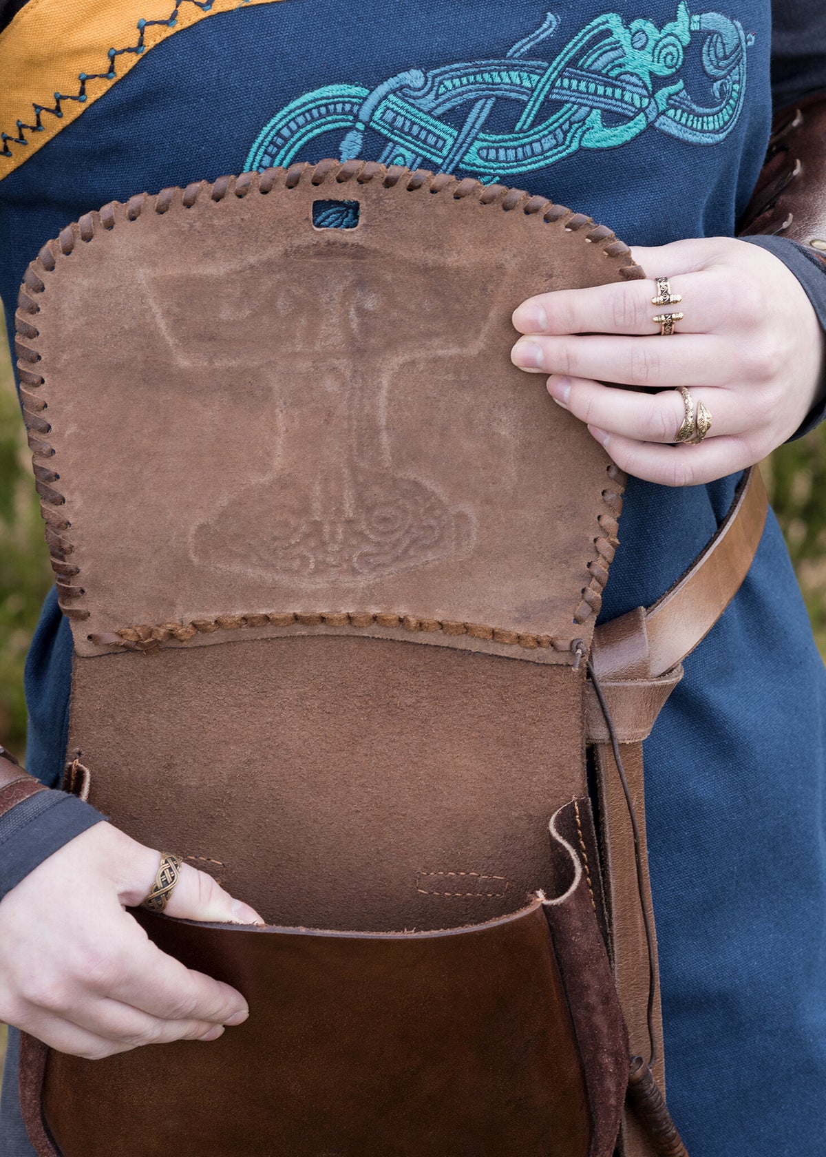 Leather Thor's Hammer Bag