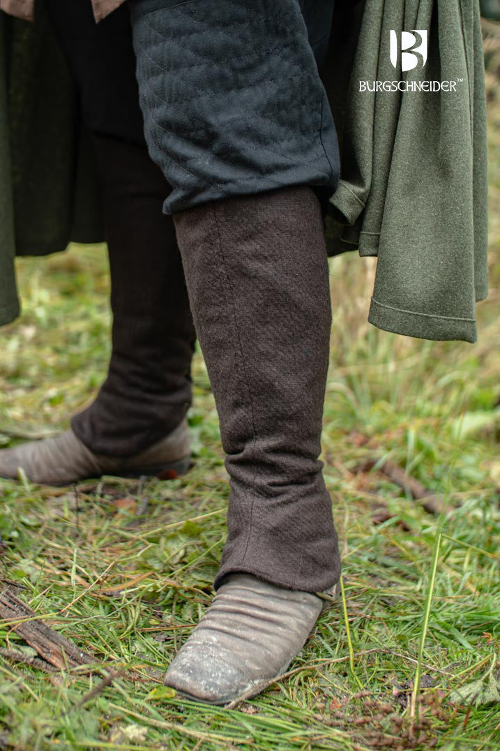 Seran leg caps, pair, wool blend, brown