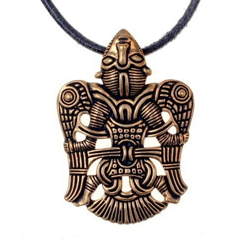 Viking jewelled winged man of Uppåkra, bronze
