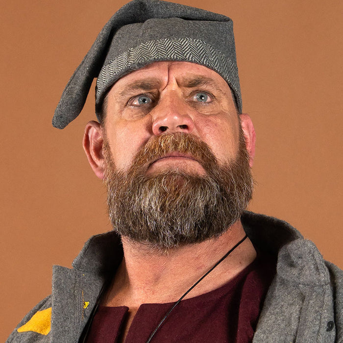 Viking hat Toki, grey, wool mix