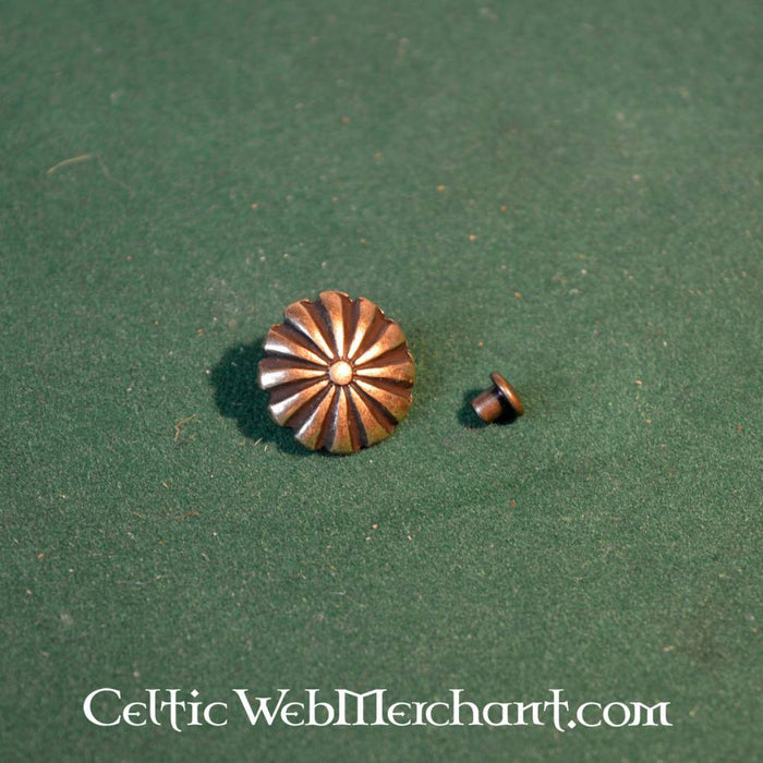 Medieval rosette belt fitting (set of 5 pieces), brass