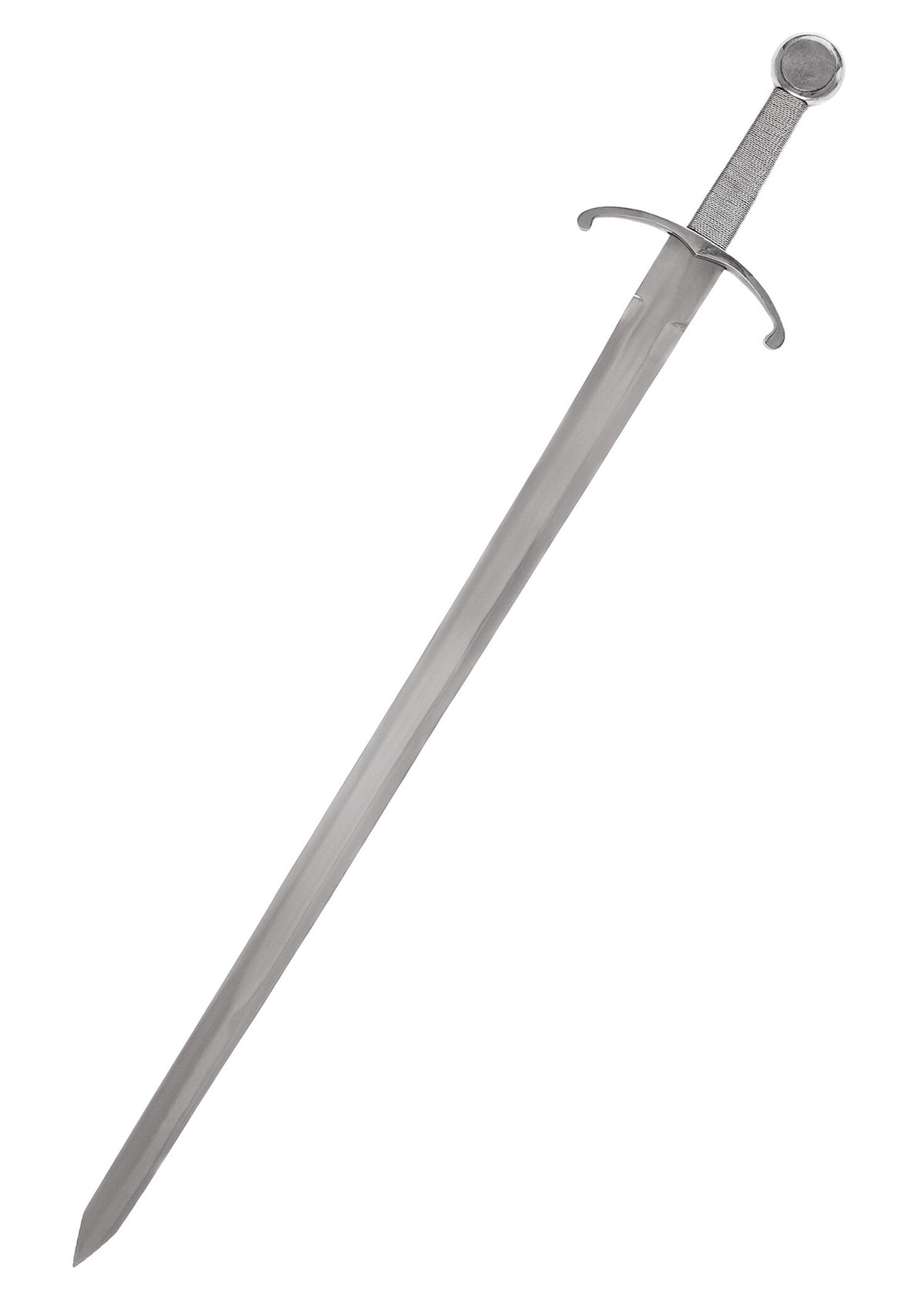 Medieval sword with bent cross-guard, semi-sharp
