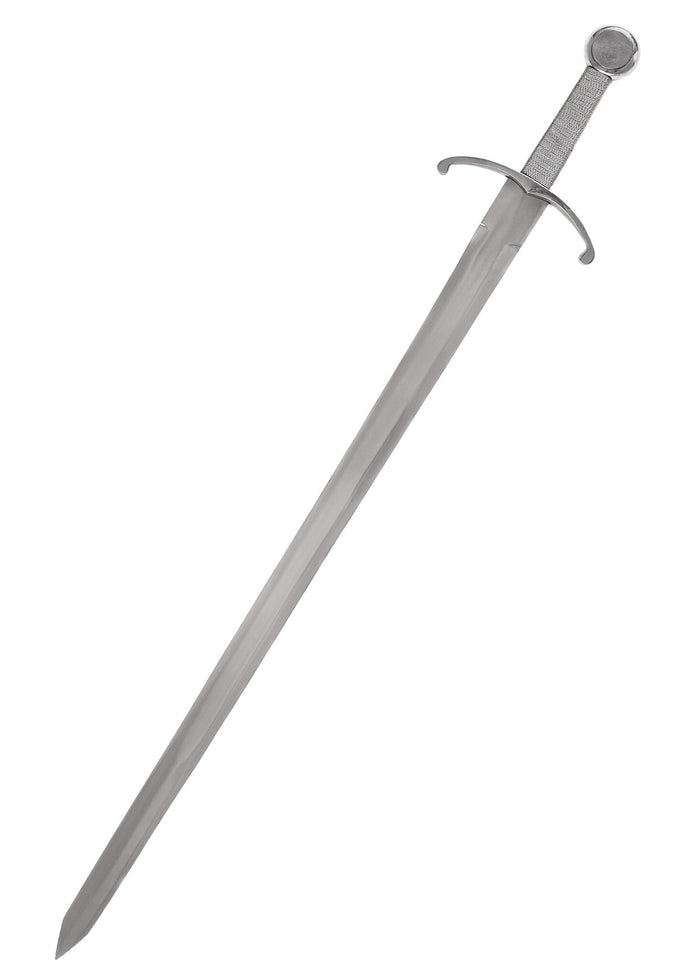 Medieval sword with bent cross-guard, semi-sharp