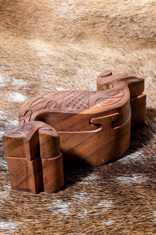 Jewellery box Celtic sea horse, wood