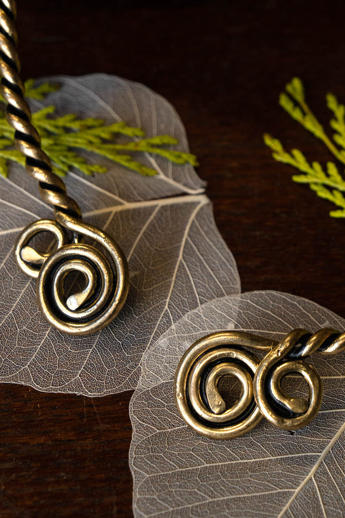 Torque with Celtic spirals, bronze