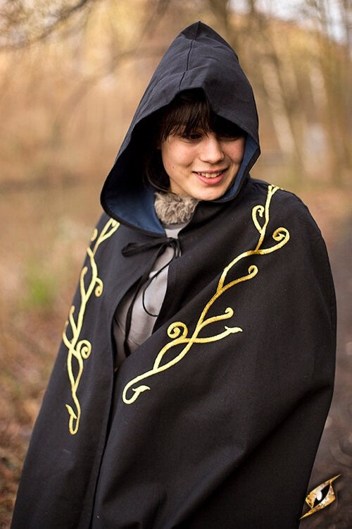 Embroidered cloak Terra, brown