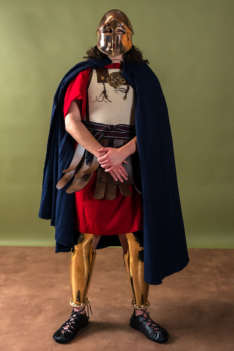 Medieval cloak Karen, wool blend, blue