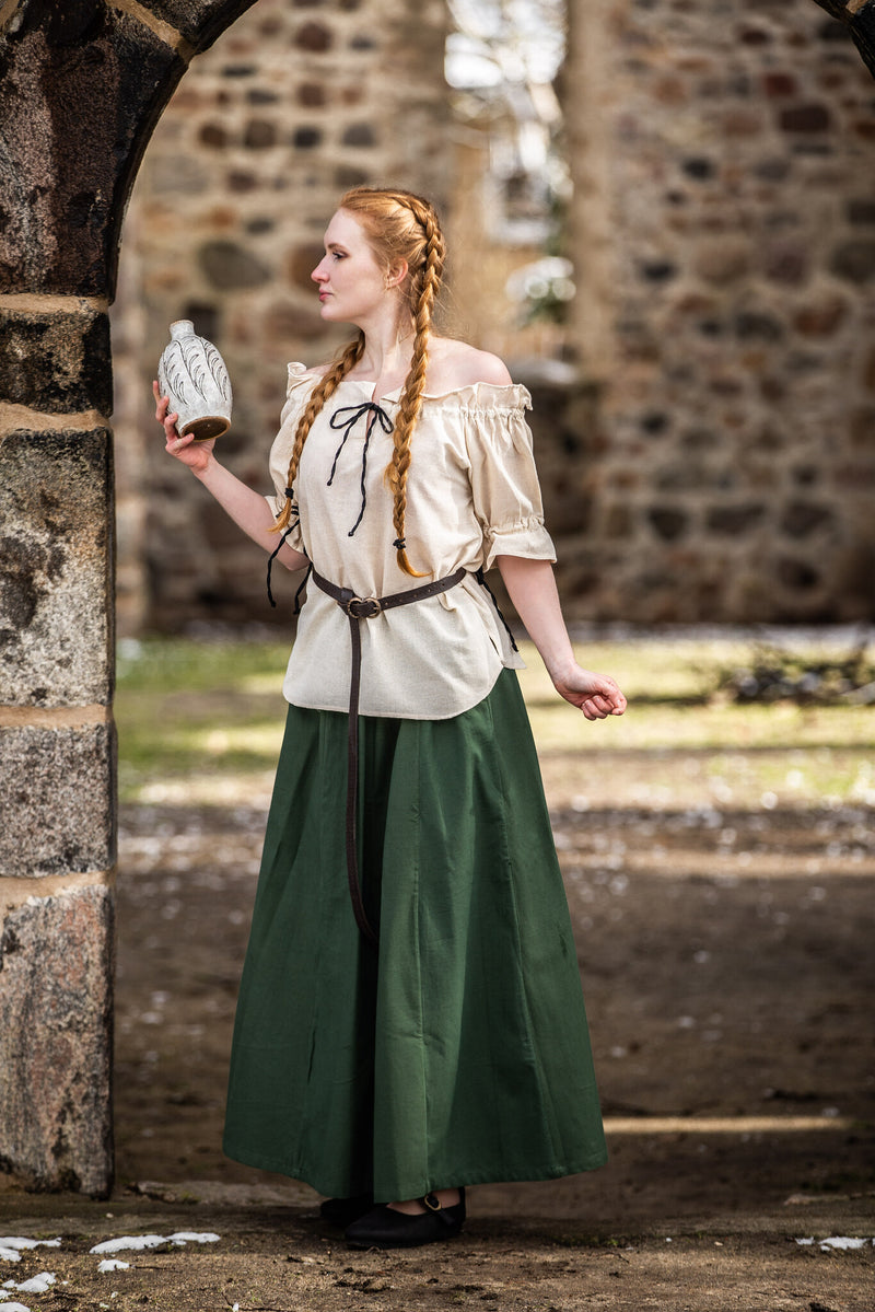 Średniowieczna spódnica Konstanze, zielona