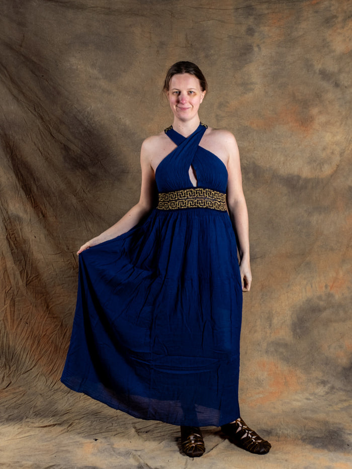 Goddess Dress Persephone, night blue