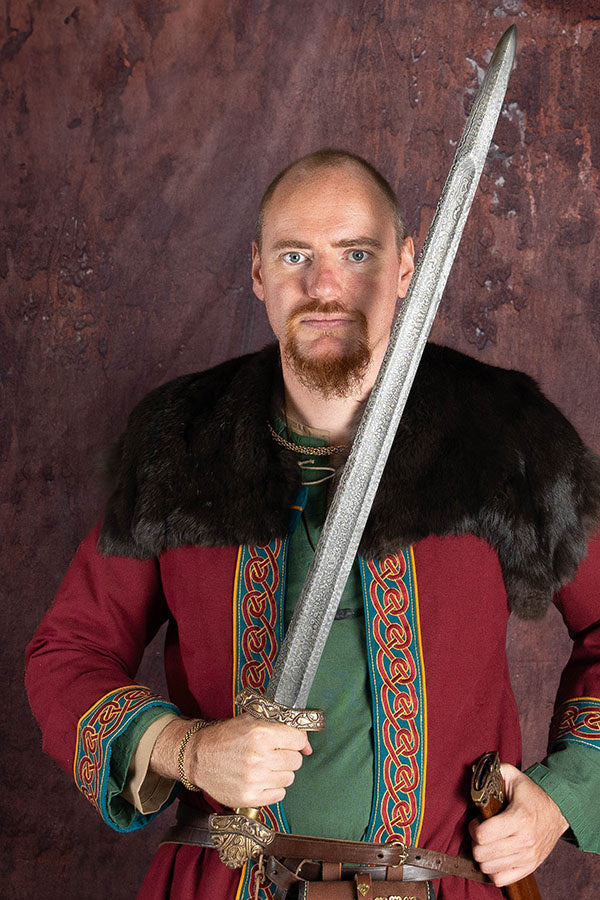 Viking sword Dybek damast, semi-sharp