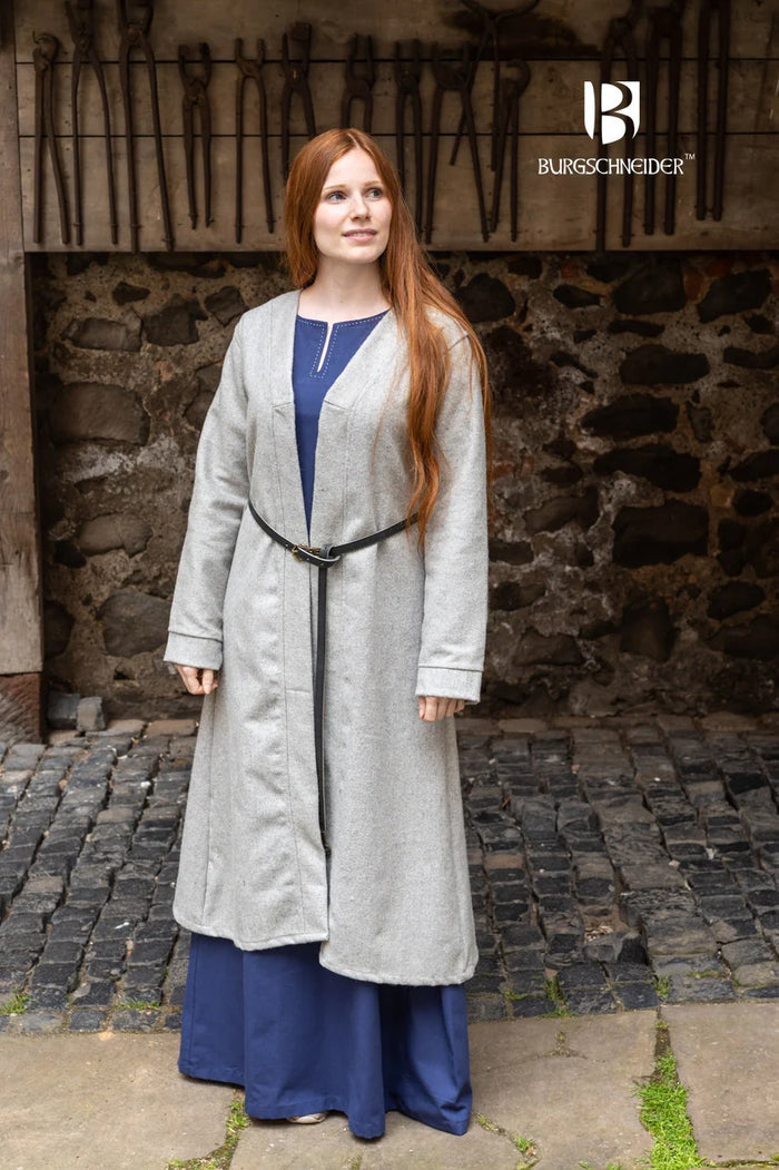 Birka kaftan Aslaug, wool blend, gray