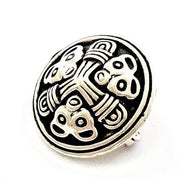 Small disc fibula Borre style, silvered bronze