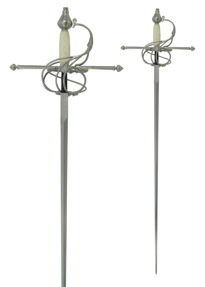 Swept Hilt Rapier with bone grip, sharp