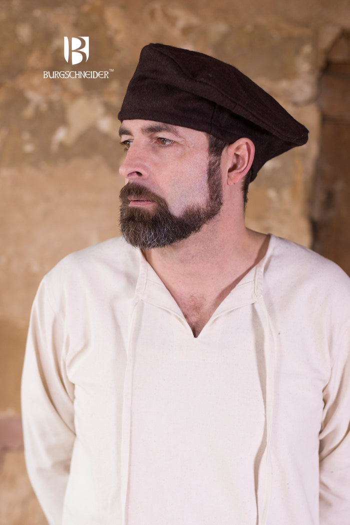Beret Harald, brown, wool blend