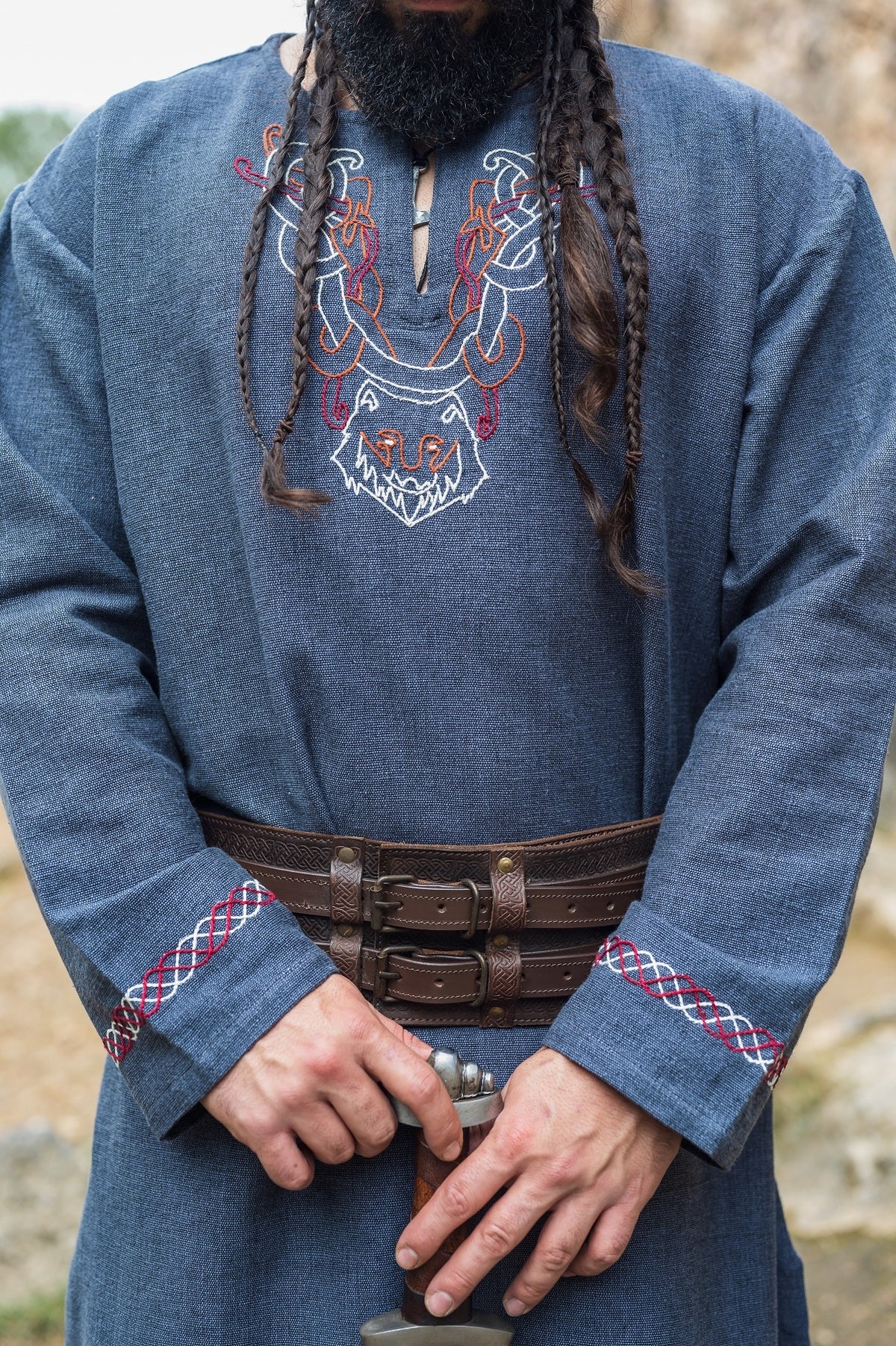 Germanic tunic Ulfhednar, blue