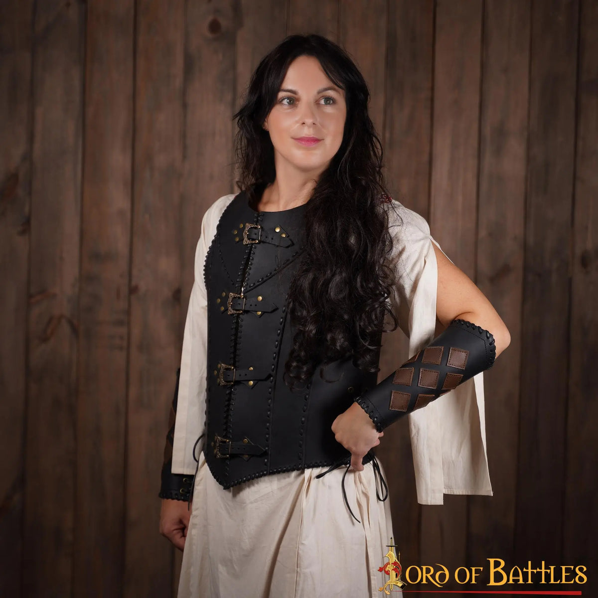 Leather battle corset Nessa