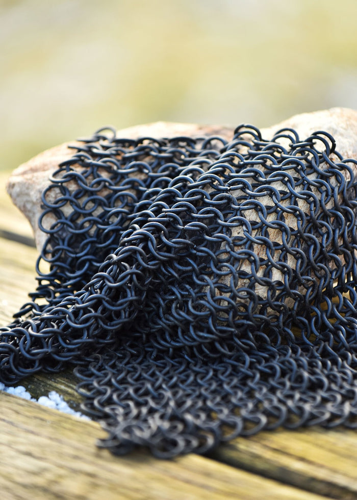 Bronzed chainmail piece, unriveted, 8 mm