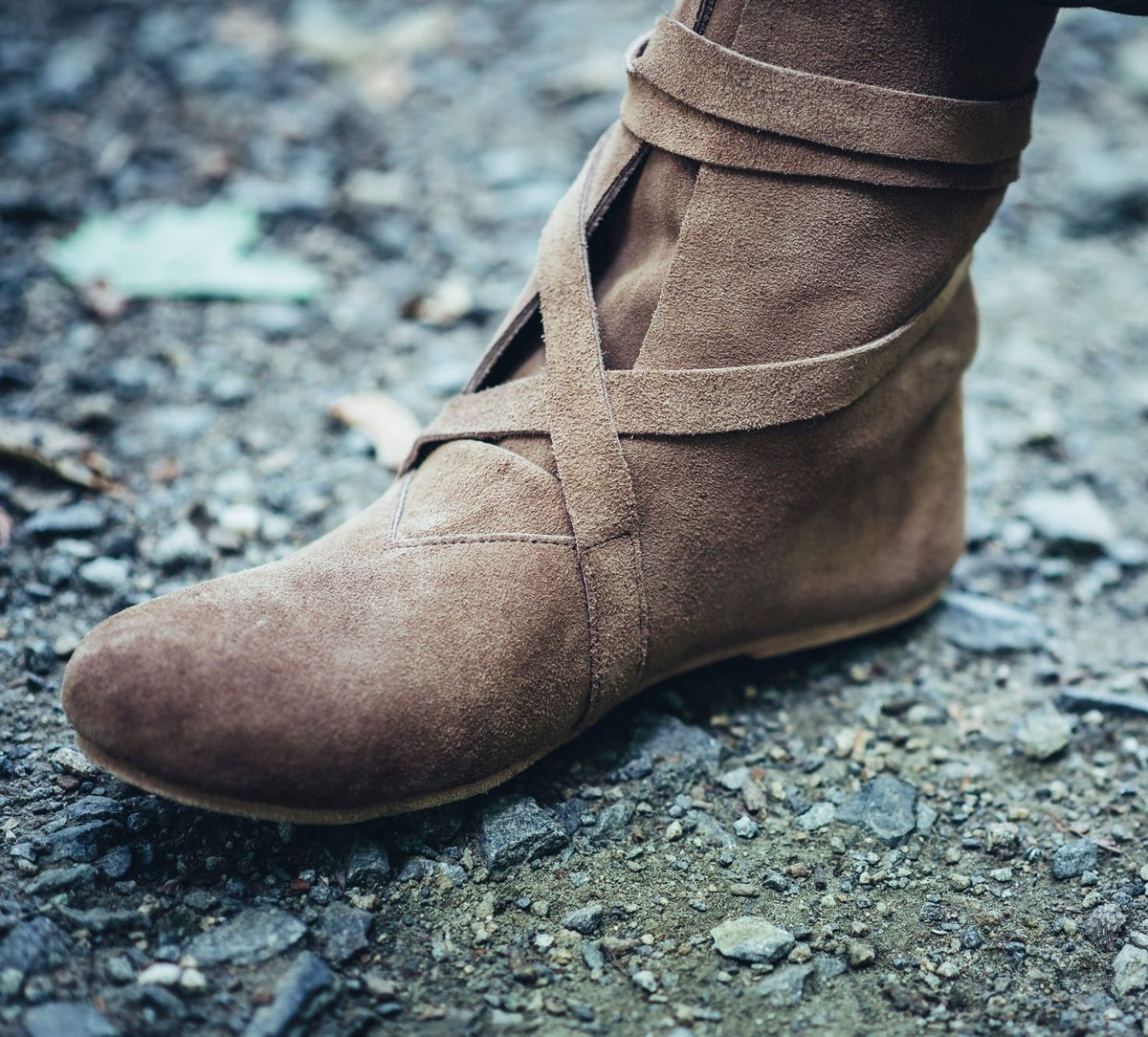 Haithabu boots, velours, brown