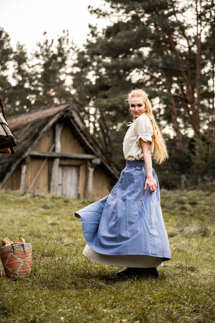Medieval skirt Elise, blue