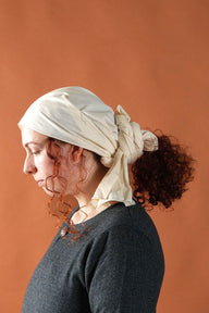 Medieval headkerchief, 50x180 cm, cream