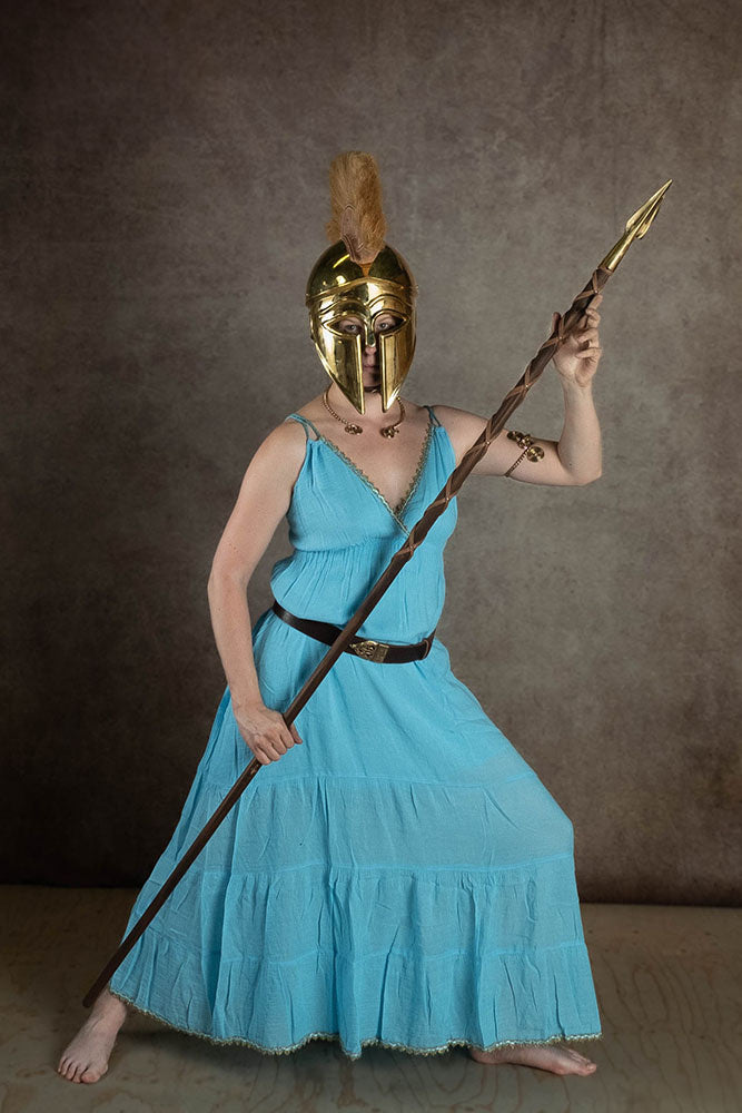 Suknia bogini Ateny, turkusowa