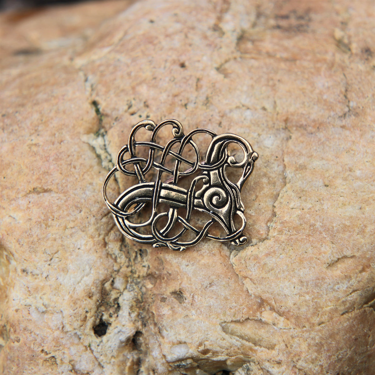 Viking brooch Lindholm Høje, bronze